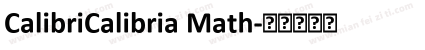 CalibriCalibria Math字体转换